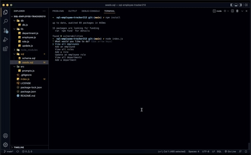 placeholder image for SQL Employee Tracker
